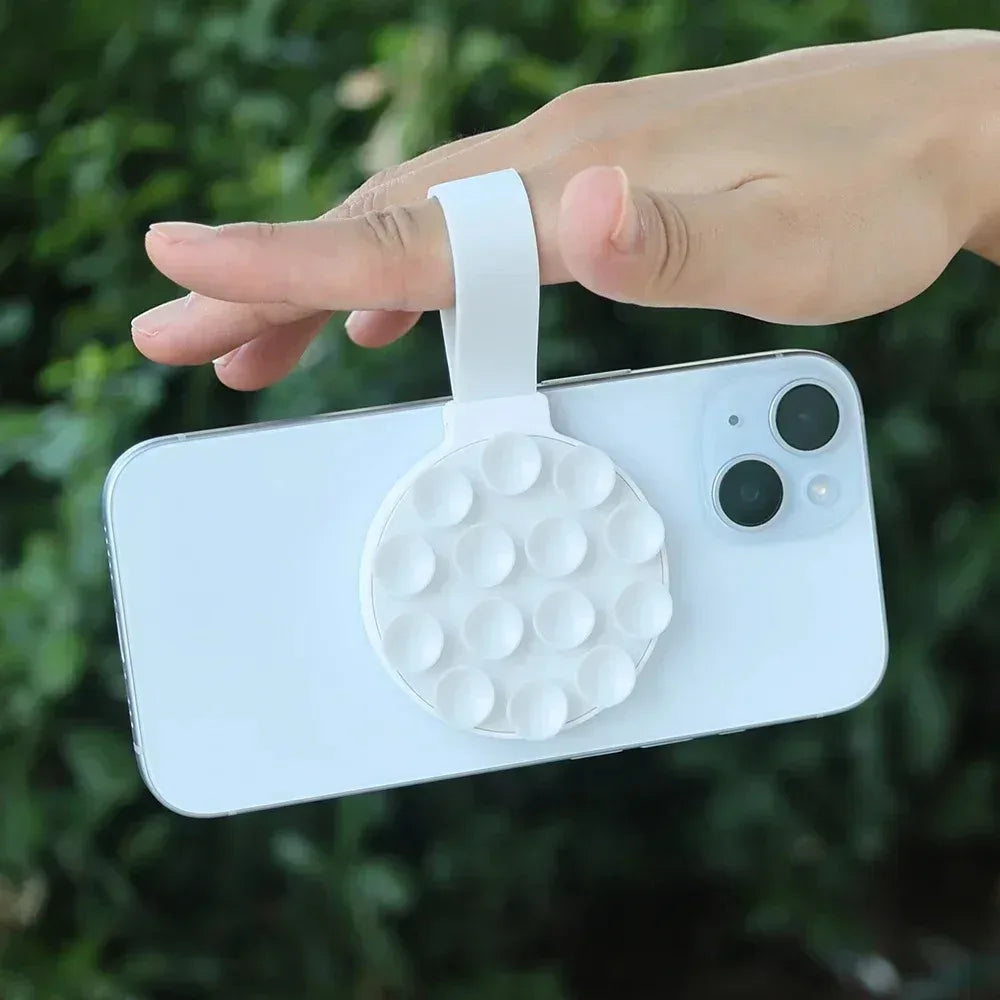 Magnetic Silicone Suction Cup Phone Holder – Portable Handheld & Mirror Mount