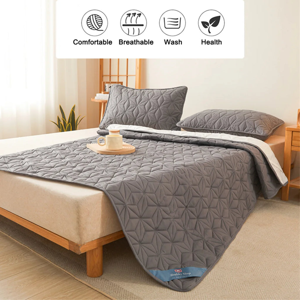 Waterproof Quilted Mattress Protector – Non-Slip Cotton Bed Pad