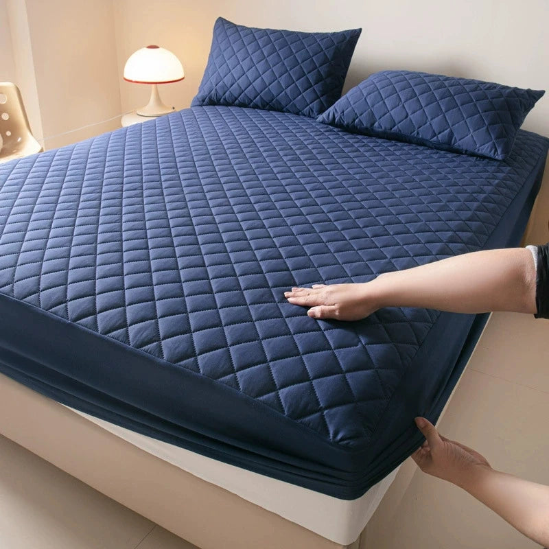 Waterproof Quilted Mattress Protector – Fitted Bed Cover
