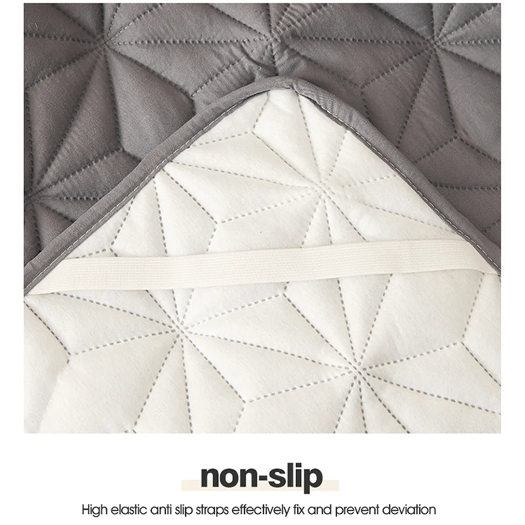 Waterproof Quilted Mattress Protector – Non-Slip Cotton Bed Pad