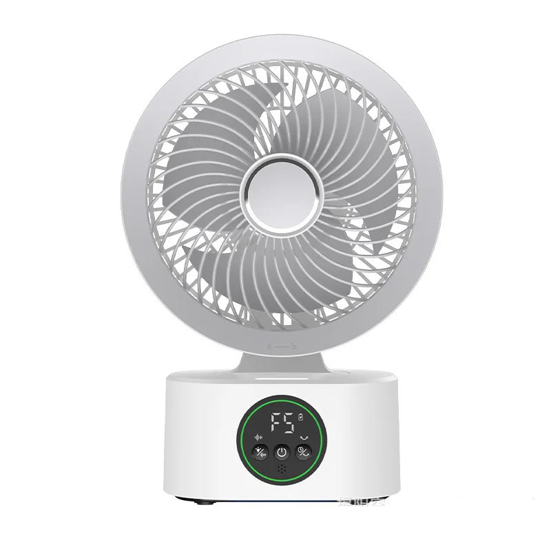 Portable USB Rechargeable Desk Fan with Remote Control | Foldable Wall-Mount Air Circulator & Night Light