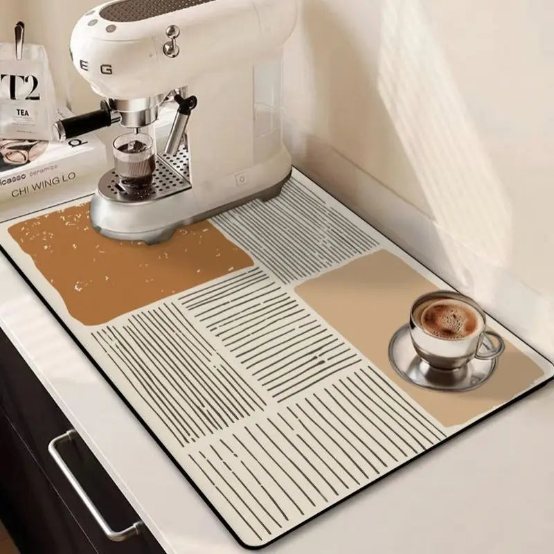 Super Absorbent Dish Drying Mat – Non-Slip Kitchen Counter Mat
