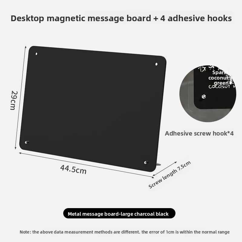 Double-Sided Magnetic Memo Board – Dry Erase & Chalkboard Sign