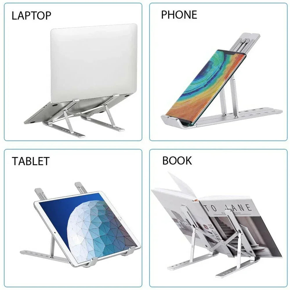 Adjustable Ergonomic Laptop Stand – Foldable Aluminum Computer & Tablet Riser